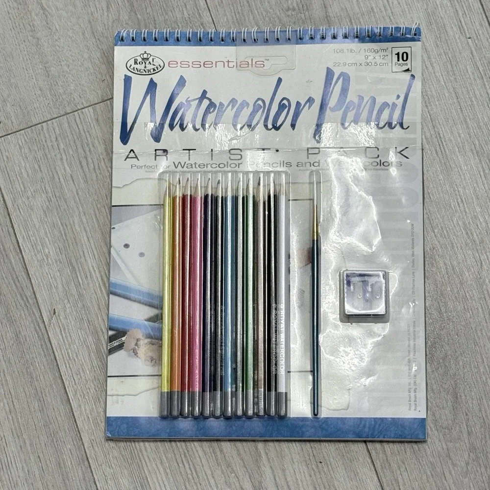 Essentials Watercolor Pencil Artist Pack NIB 10 Pages 9